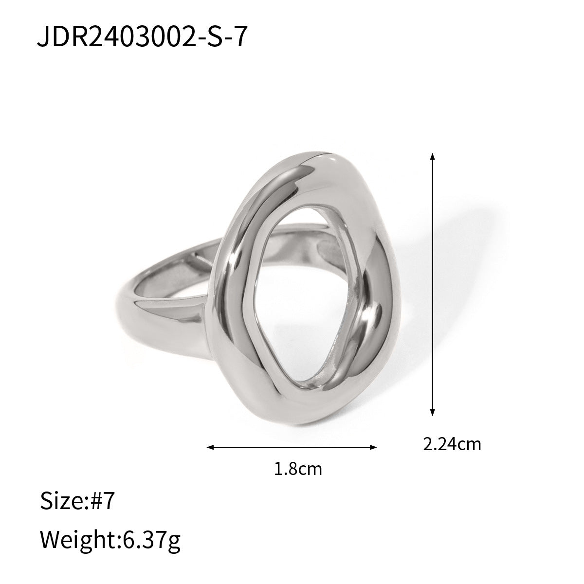 Stainless Steel Geometric Silver Ring High-End Niche Titanium Steel Jewelry Rings