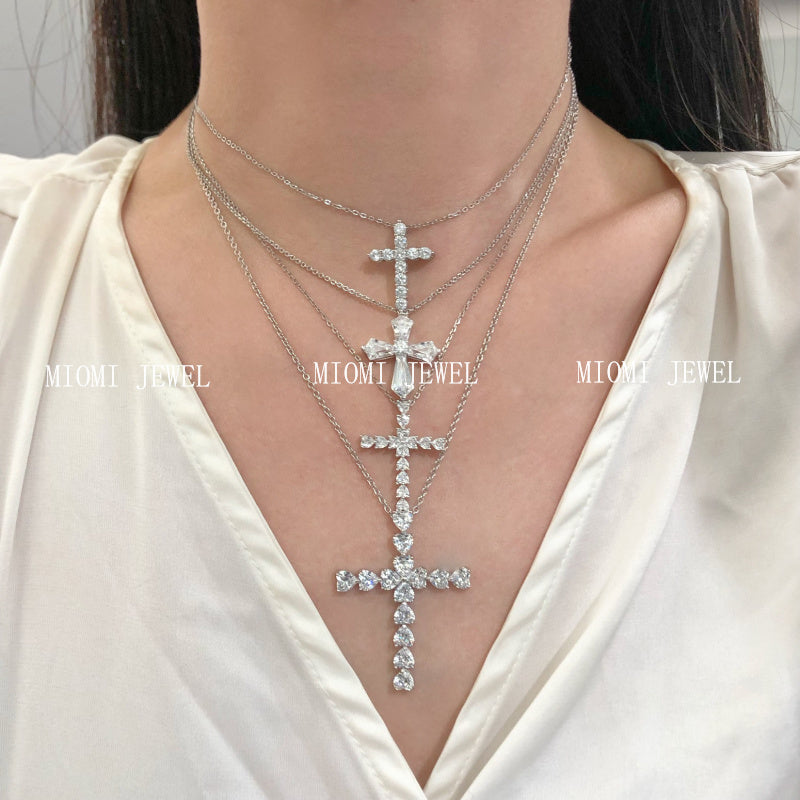INS Style S925 Sterling Silver Necklace for Women with Zircon Inlay, Personalized Fashion Versatile Women's Collarbone Chain, Direct from Manufacturer
