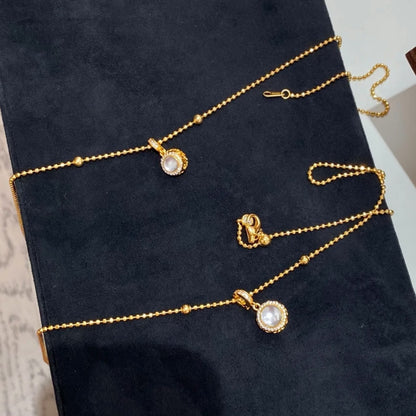 Pure Silver S925 Natural Water Foam Jade Small Drop Pendant Necklace Light Luxury High-end Niche Simple Commuting Versatile