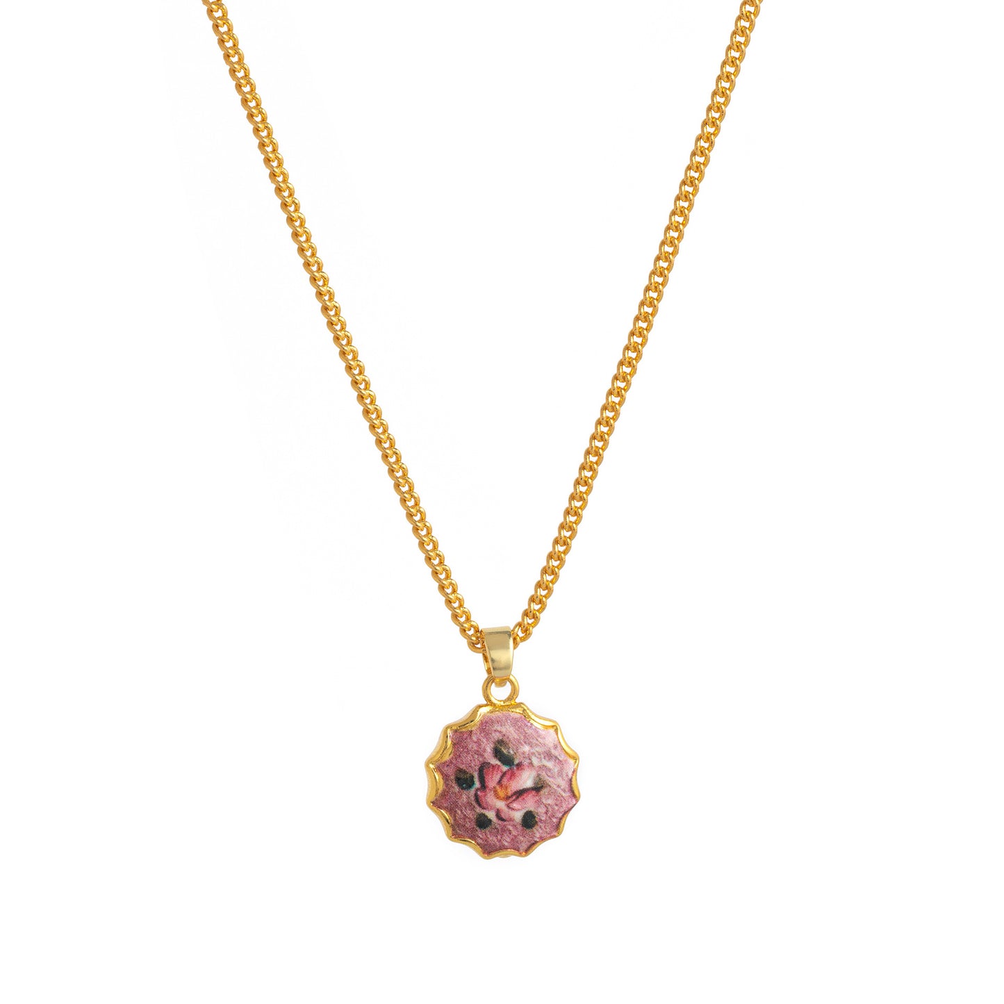 French Retro Oil Painting Style Floral Pendant Versatile High-end Multiple Styles Available