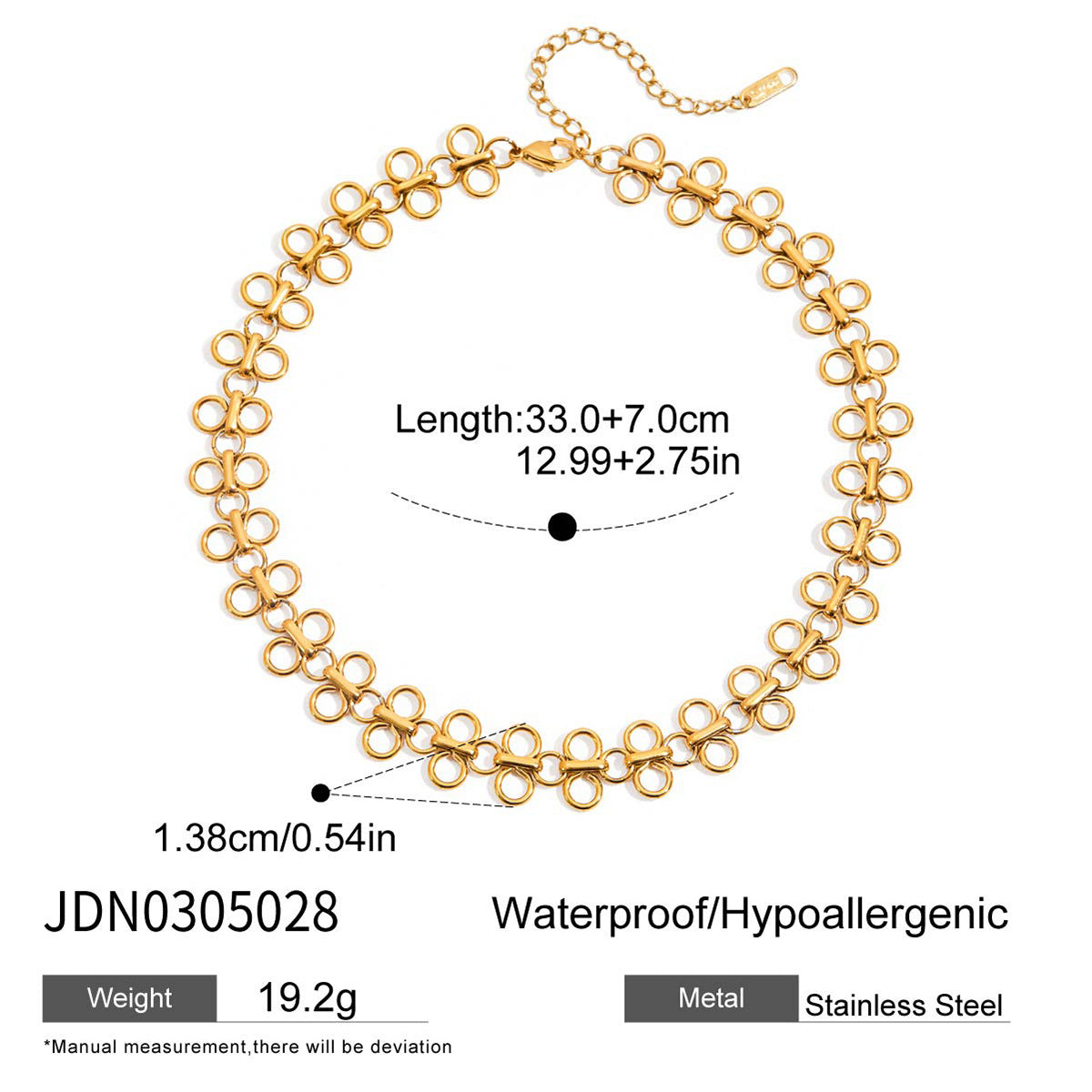 Titanium Steel Four-Leaf Clover Necklace Simple High-End Clavicle Chain Titanium Steel Choker Popular Jewelry for Women