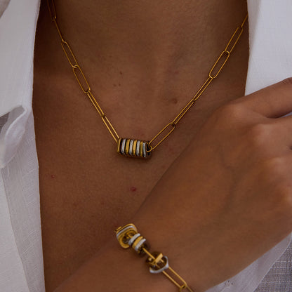 Punk Jewelry Titanium Steel Necklace Light Luxury Niche Collarbone Chain Halter Accessories Stainless Steel Bracelet