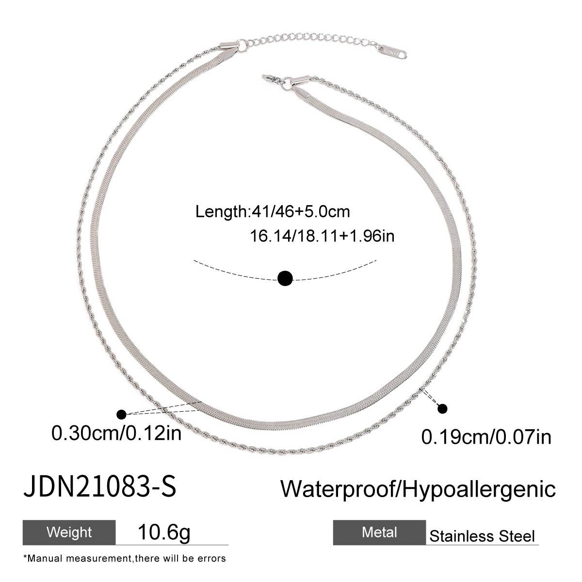 Double Layer Stacked Titanium Steel Necklace Light Luxury High-end Clavicle Chain Stainless Steel Jewelry Non-fading