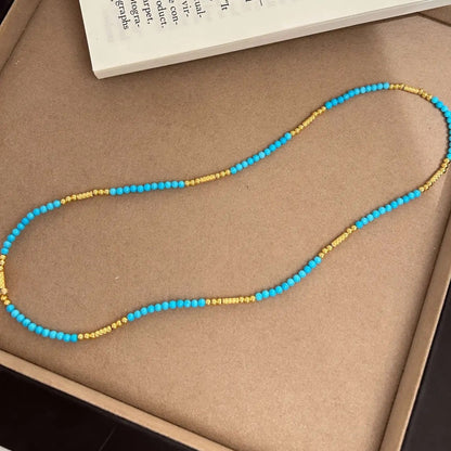 Pure Silver S925 New Chinese Style Magnetic Blue Pine Multi-Way Necklace Niche Design Light Luxury High-End Versatile Collarbone Chain
