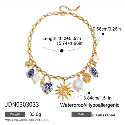 Five-Pointed Star Stainless Steel Necklace Light Luxury Niche Jewelry for Women High-End Titanium Steel Bracelet Accessories