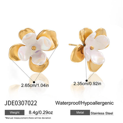 Titanium Steel Imitation Pearl Earrings Light Luxury High-end Earrings Non-fading Earrings Stainless Steel Jewelry