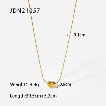 Stainless Steel Heart Necklace High-End Pendant Collarbone Chain Titanium Steel Jewelry Necklace