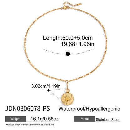 Original Coin Series Titanium Steel Necklace Retro Light Luxury Bracelet Stainless Steel Jewelry High-end Jewelry