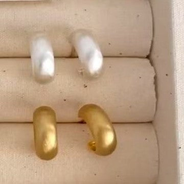 High-end Minimalist Brushed Earrings Elegant Simple Fashionable Minimalist Versatile Earrings Studs