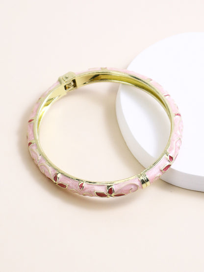 bangle New Enamel Color Inlaid Diamond Fine Open Bracelet Fashion Retro Rhinestone Fresh Jewelry