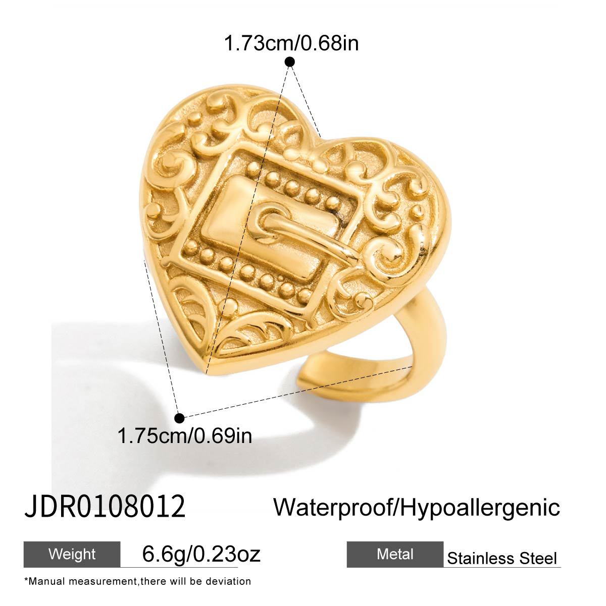 Titanium Steel Ring Vintage Light Luxury Ring Stainless Steel Jewelry for Women High-end Jewelry Non-fading Ring