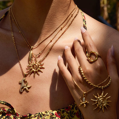 Stainless Steel Vacation Jewelry Titanium Steel Necklace Light Luxury High-End Clavicle Chain Neck Chain Accessory for Women