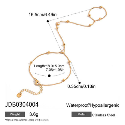 Stainless Steel Heart Bracelet Light Luxury High-End Feel 18k Gold Jewelry Non-Fading Titanium Steel Accessories