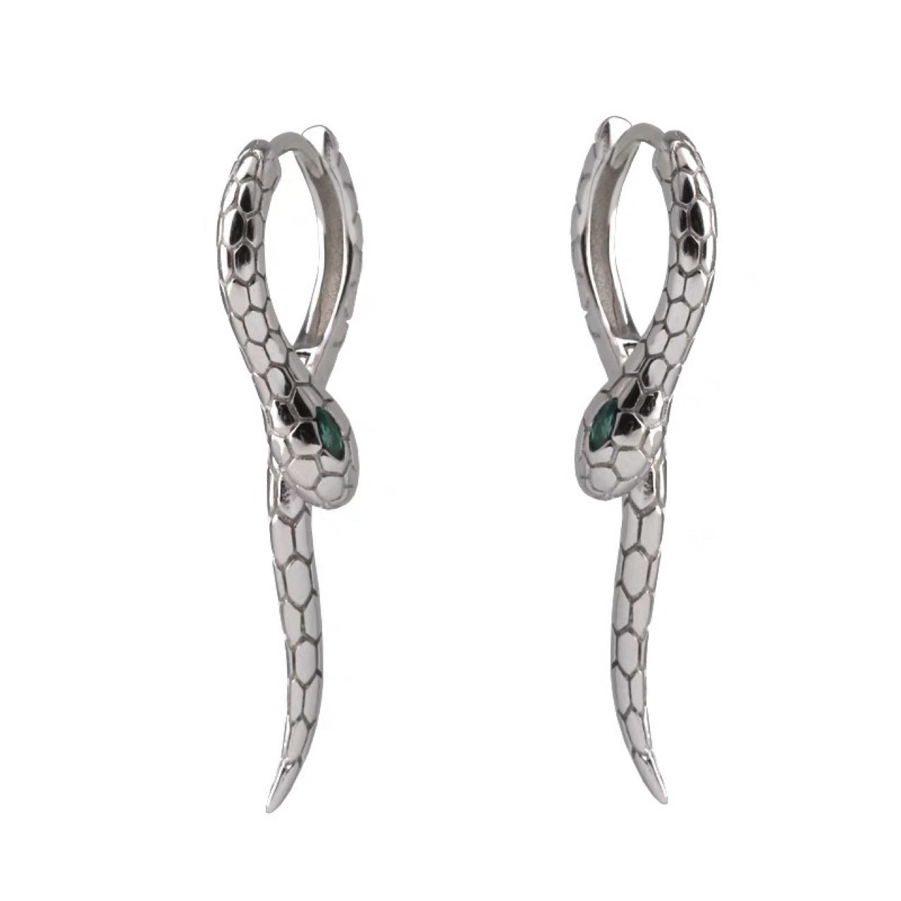 Sterling Silver Snake-Shaped Long Earrings Studs for Women, Light Luxury, High-End Feel, Niche Ear Clips, Design Sense, Wrapped Personality, European and American Style Earrings