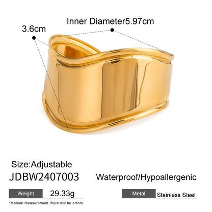 Stainless Steel Exaggerated Gold Bracelet High-end Open Bracelet Titanium Steel Jewelry Bracelet