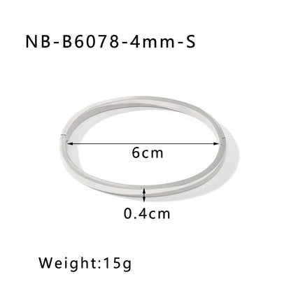 Hot-Selling Zircon Heart-Shaped Quadrilateral Geometric White Zircon Green Zircon Titanium Steel Real Gold Plated Color-Retaining Jewelry Bracelet