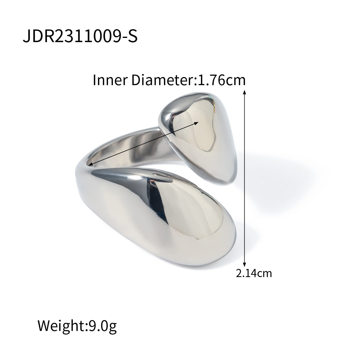 Ins Style Colorless High-end Simple Gold Steel Series Stainless Steel Plain Ring Jewelry