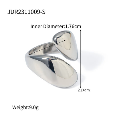 Ins Style Colorless High-end Simple Gold Steel Series Stainless Steel Plain Ring Jewelry