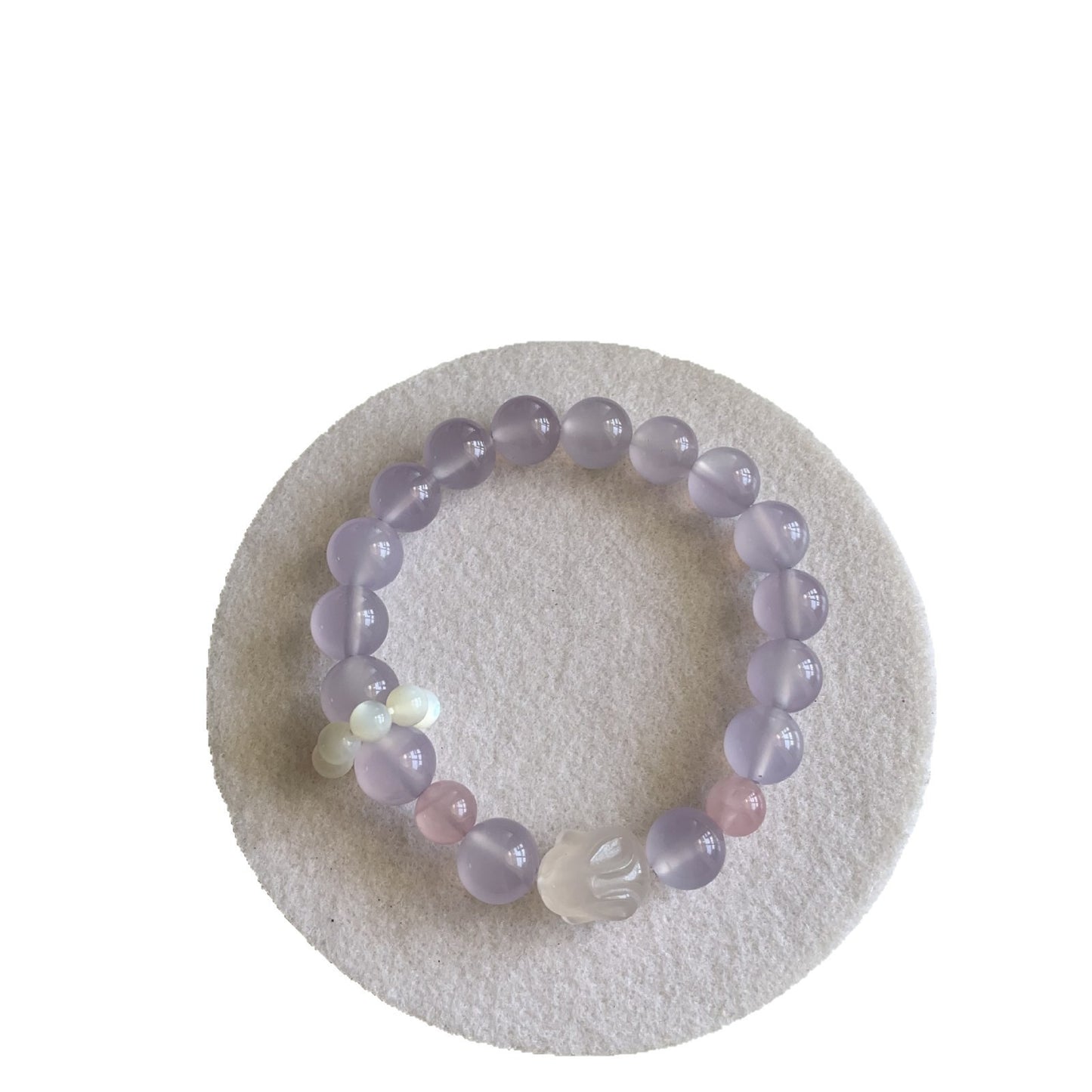Violet Chalcedony Lychee Jelly Amethyst Bracelet for Women Rabbit Girlfriends Strawberry Crystal Bracelet