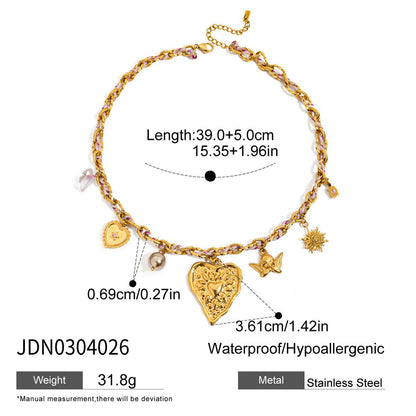 Colorful Rope Titanium Steel Necklace Light Luxury High-end Clavicle Chain Hot-selling Stainless Steel Jewelry Non-fading