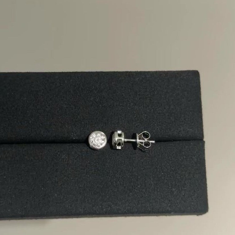 S925 Sterling Silver High Carbon Diamond Bubble Earrings for Women New Niche High-end Elegant