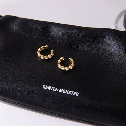 Titanium Steel Zircon Earrings Light Luxury High-end Ear Clips Non-fading Stud Earrings Stainless Steel Jewelry for Women