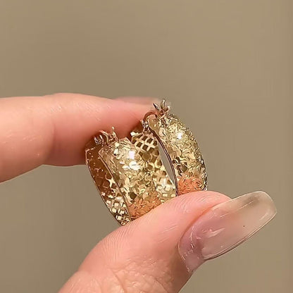 Pure Silver S925 CNC Craft Ice Chip Earrings Minimalist Style Versatile