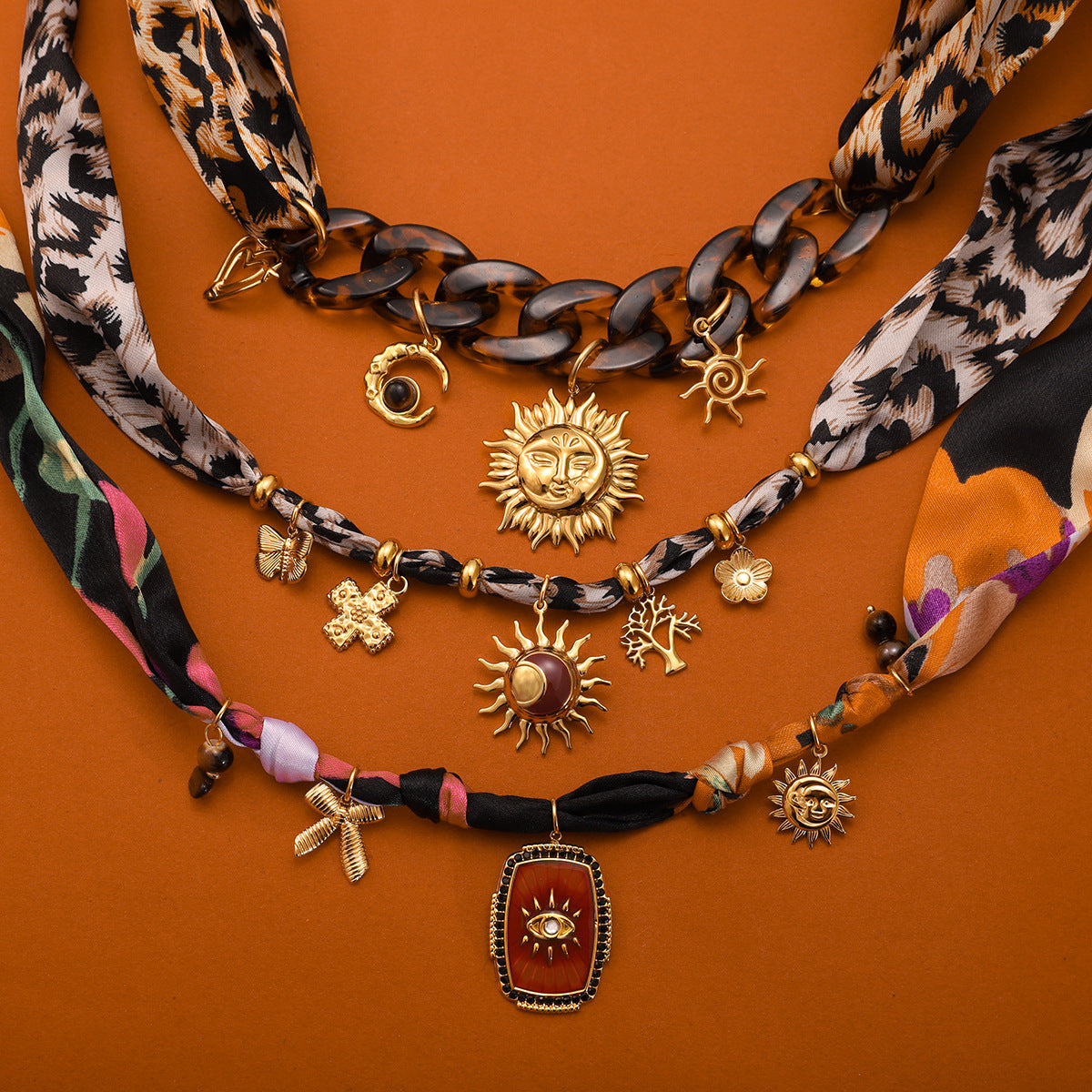 Stainless Steel Tie Scarf Necklace Accessory for Women, High-End Titanium Steel Autumn Winter Neck Chain