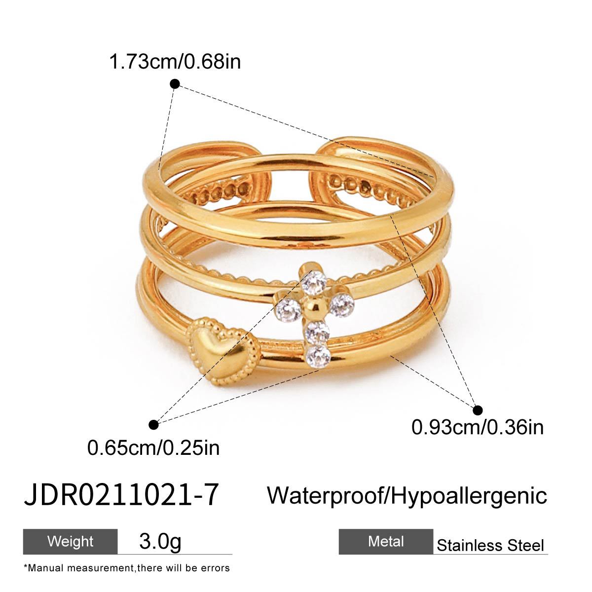 Titanium Steel Ring for Women, Niche Design Ring Jewelry, Non-Fading Accessories, Stainless Steel Rings