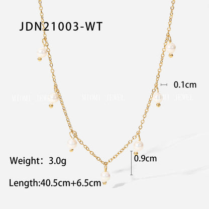 Titanium Steel Zircon Necklace for Women, Light Luxury High-End Clavicle Chain, Non-Fading Stainless Steel Jewelry
