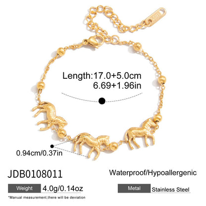 Titanium Steel Bracelet Niche Light Luxury Jewelry Non-Fading Bangle 18K Gold Stainless Steel Accessories High-End Feel