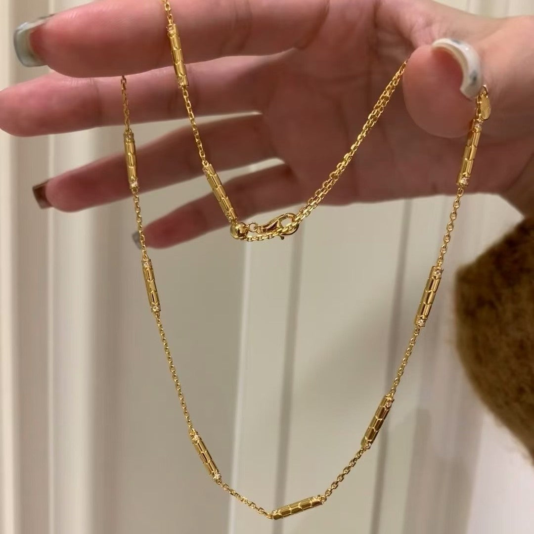 Italian Craftsmanship Vintage Style Light Luxury Style Pure Silver S925 Snake Necklace Elegant High-end Fashion