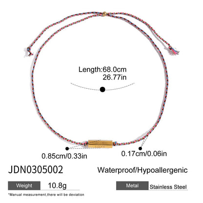 Titanium Steel Cross Necklace Light Luxury Niche Letter Clavicle Chain Stainless Steel Jewelry for Women with a Sense of Sophistication