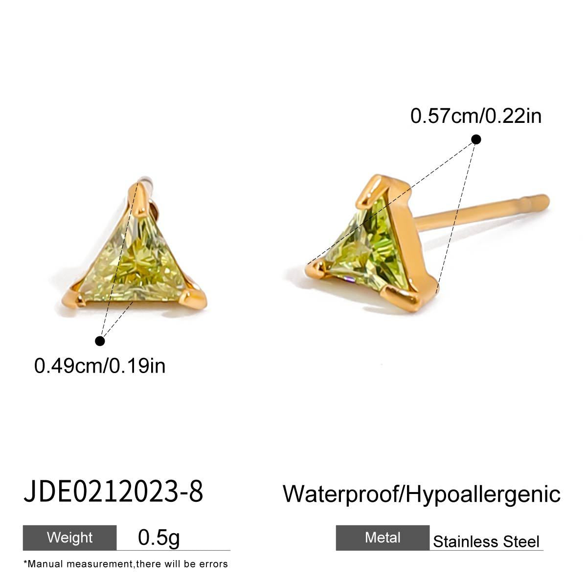 Titanium Steel Zircon Earrings Light Luxury High-end Ear Clips Non-fading Stud Earrings Stainless Steel Jewelry for Women