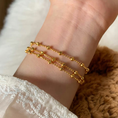 Pure Silver S925 Starry Sky Laser Sparkling Bead Necklace Light Luxury High-end Niche Design Versatile Layered Collarbone Chain