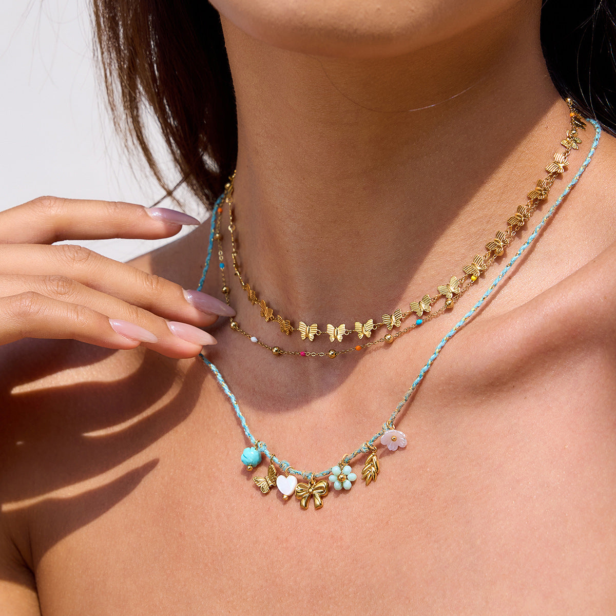 Stainless Steel Necklace Simple High-End Jewelry Titanium Steel Collarbone Chain Popular Non-Fading Accessories