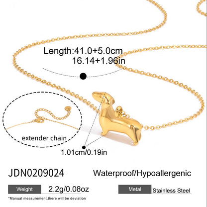 Lucky Cat Dog Ring Titanium Steel Non-Fading Jewelry Stainless Steel Hand Accessories for Women High-End Rings