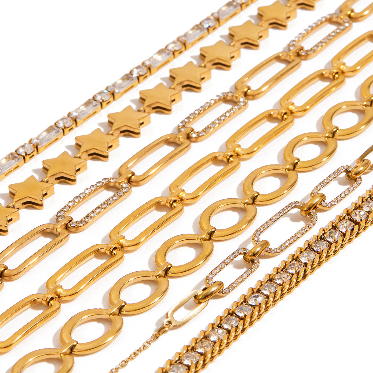 Titanium Steel Heart Zircon Bracelet Light Luxury High-End Jewelry Stainless Steel Accessories Layered Wear Hot Item