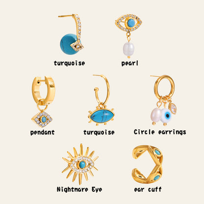 Devil's Eye Titanium Steel Earrings Luxury High-end Jewelry Stainless Steel Accessories Hot Item