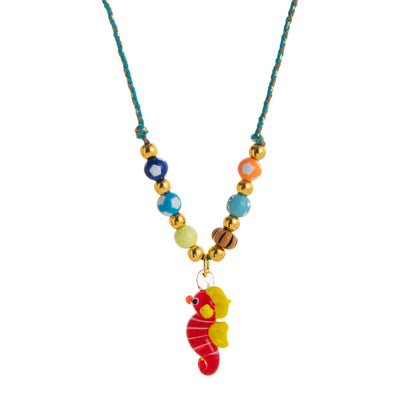 Colorful Oil Drop Pendant Color Rope Necklace Devil's Eye Heart Personality Hip Hop Unisex