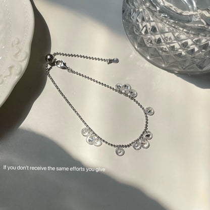 S925 Sterling Silver High Carbon Diamond Galaxy Pull Bracelet Ins Style Elegant Simple High-end Versatile Niche Design