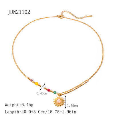 Stainless Steel Star Zircon Necklace Pendant High-End Ins Collarbone Chain Titanium Steel Jewelry