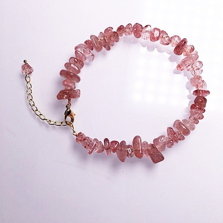 Meisa Crystal Yellow Crystal Crushed Stone Bracelet 14K Gold Plated Accessories Long-lasting Color Retention