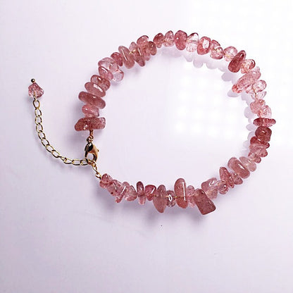 Meisa Crystal Yellow Crystal Crushed Stone Bracelet 14K Gold Plated Accessories Long-lasting Color Retention