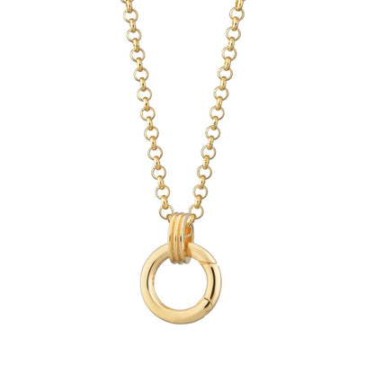 DIY Stainless Steel Mini Elephant Lotus Heart Single Pendant Necklace Furnace Vacuum Electroplating 18K Gold Color Retention