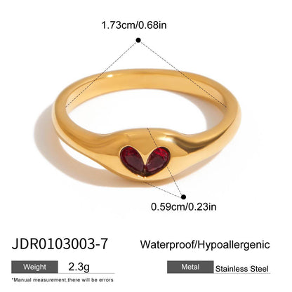 Original Design Zircon Ring Titanium Steel Non-Fading Jewelry Light Luxury High-End Feel Stainless Steel Rings