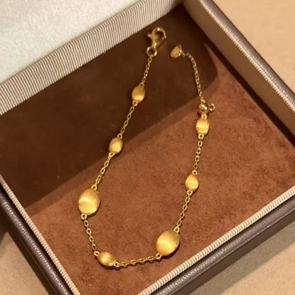 Brushed Craft Bead Bracelet Simple Minimalist Style Light Luxury High-end Feel Bracelet Niche Design Jewelry