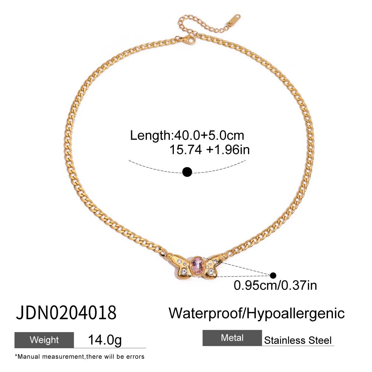 Stainless Steel Card Heart Necklace Light Luxury High-End Clavicle Chain Titanium Steel Jewelry Non-Fading