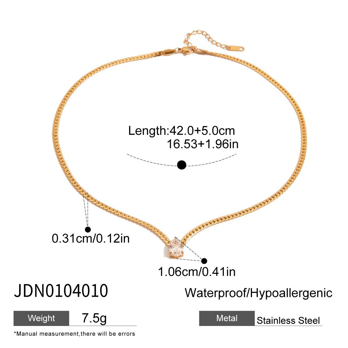 Rhinestone Titanium Steel Necklace Light Luxury High-end Jewelry Non-fading Stainless Steel Accessories for Women Hot Item