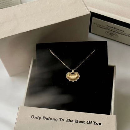 S925 Sterling Silver Brushed Craft Ruyi Lock Bag Pendant for Women High-end New Chinese Style National Trend Clavicle Chain